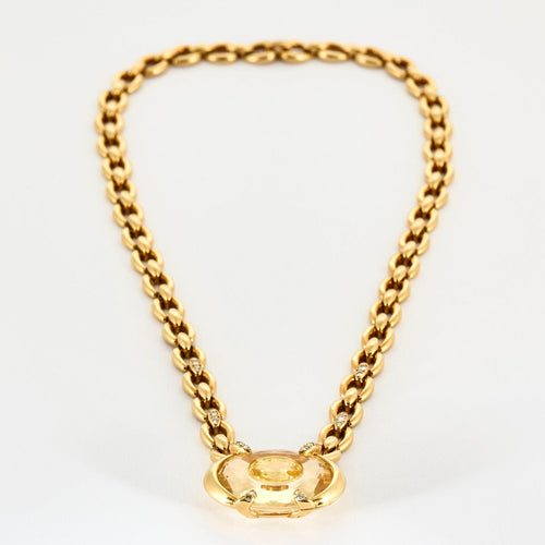 CARTIER - Sautoir Or Jaune, Citrine, Saphir Jaune, Diamants 58 Facettes