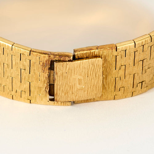 PIAGET - Extraplate Joaillerie - Montre de dame Or Jaune, Jadeite, Diamants, Emeraudes 58 Facettes