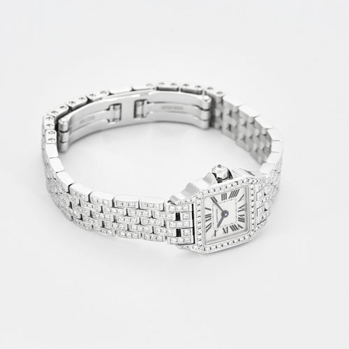 Montre CARTIER - Montre Modèle Santos Demoiselle - en or blanc et diamants 58 Facettes DV0618-1