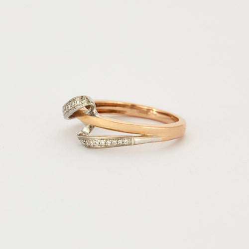 Bague 50 Bague or rose et gris, diamants 58 Facettes DV2647-3