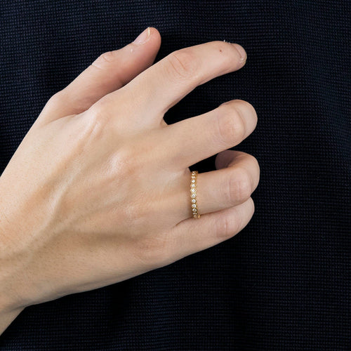 Bague 55 CHAUMET - Bague bee my love or jaune diamants 58 Facettes 58FSoho1