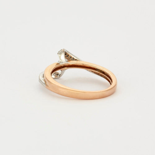 Bague 50 Bague or rose et gris, diamants 58 Facettes DV2647-3