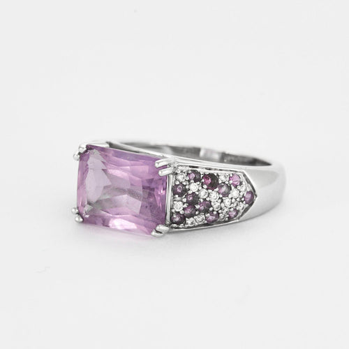 Bague 55 Mauboussin - Ma princesse d'amour - or gris et améthystes 58 Facettes DV0599-2