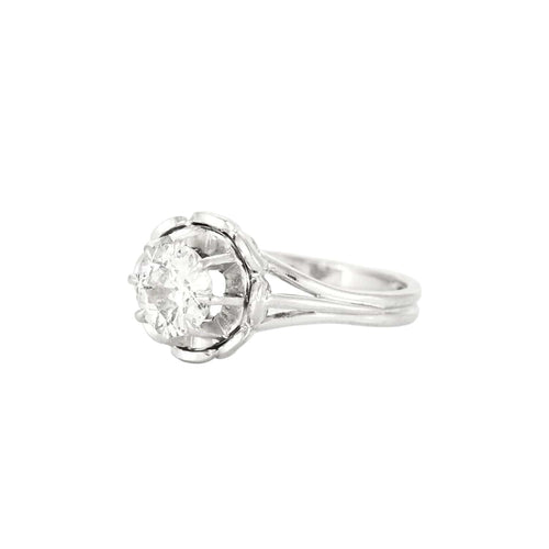 Bague 58 Bague solitaire en or blanc 18 carats et diamant 1,50 ct 58 Facettes BO/230059/