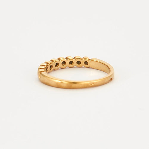 Bague 56 Alliance demi-tour or jaune et diamants 58 Facettes DV0599-1