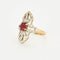 Bague 53 Bague marquise - Rubis et diamants 58 Facettes DV0608-7