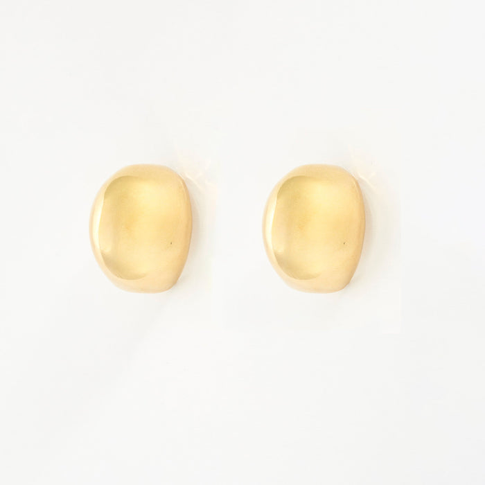 Boucles d'oreilles Paire de clips d'oreilles en or jaune à motif convexe 58 Facettes LF7