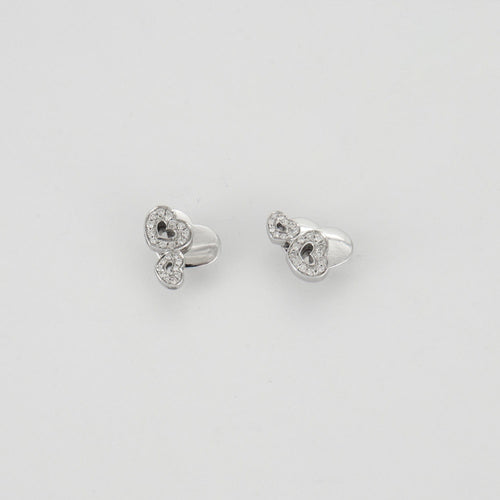 Boucles d'oreilles Pasquale Bruni - Boucles d'oreilles double cœurs diamants 58 Facettes P9L8