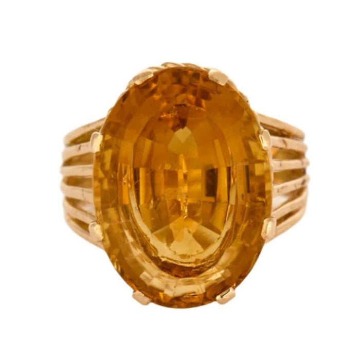 57 Bague or jaune et citrine 58 Facettes DV0730-3-57-3