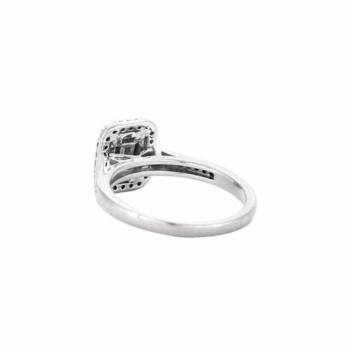 Bague 50 Bague - Bague sertie de diamants en or blanc 18k 58 Facettes BO/230043/