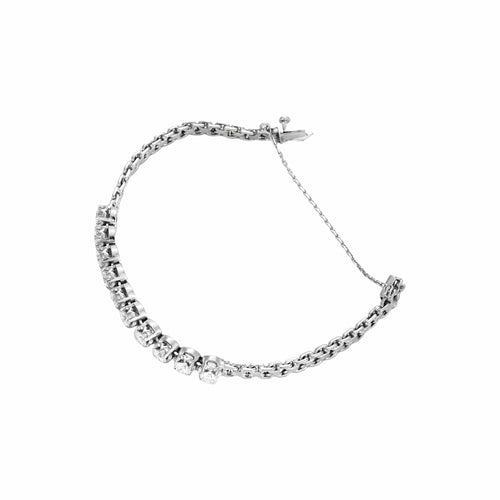 Bracelet Bracelet ligne de diamants en or blanc 18 carats 58 Facettes BO/240008/