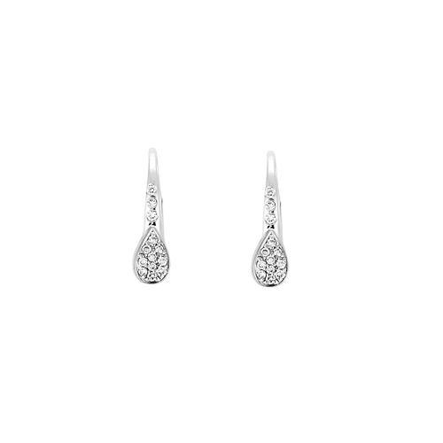 Boucles d'oreilles Boucles d’oreilles goutte pavées en or blanc 18k et diamants 58 Facettes BO/250008/