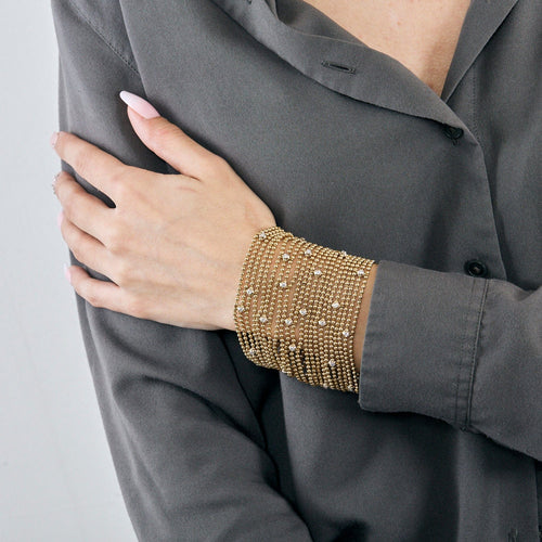 Bracelet CARTIER - Rare Bracelet Draperie Or Jaune et diamants 58 Facettes DV1101-30