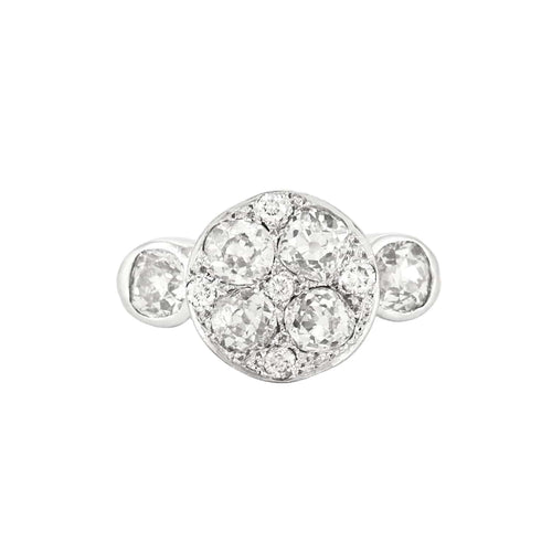 Bague 50 Bague ancienne à motif circulaire en or jaune 18k et diamants 58 Facettes BO/240001/