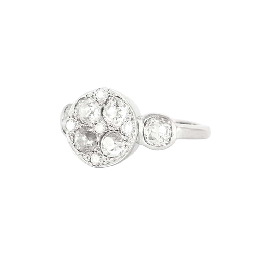 Bague 50 Bague ancienne à motif circulaire en or jaune 18k et diamants 58 Facettes BO/240001/