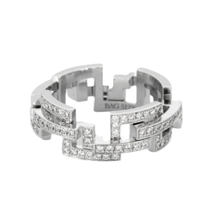 50 MELLERIO - Graphic - bague or blanc et diamants 58 Facettes J1WG470-DD50