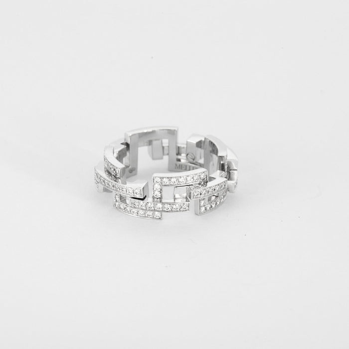 50 MELLERIO - Graphic - bague or blanc et diamants 58 Facettes J1WG470-DD50