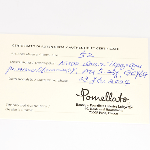 Bague 51 Pomellato - Bague Nudo Classique - Bague en or jaune et topaze 58 Facettes 58FC31-2