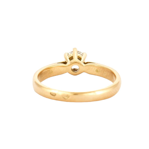 Bague 51.5 Bague solitaire en or jaune 18 carats et diamant 0,20 ct 58 Facettes BO/230022 RIV