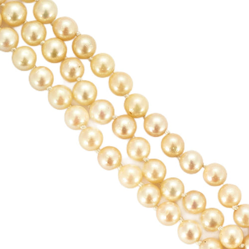 Collier Collier ras-de-cou trois rangs de perles en or gris et diamants 58 Facettes BO/230036 STA