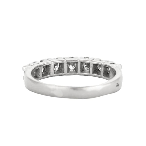 Bague 54 Bague alliance demi-tour en or blanc 18k et diamants 58 Facettes BO/240002