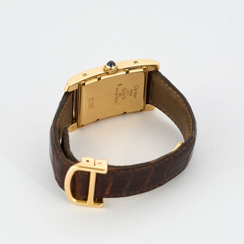 Montre CARTIER - Tank Américaine - Montre or jaune 58 Facettes 230343