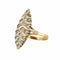 Bague 55 Bague Marquise vintage pavée en or jaune 18 carats et diamants 58 Facettes BO/230031