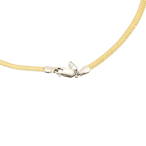 Collier Collier maille oméga réversible en or jaune et or blanc 58 Facettes BO/250006