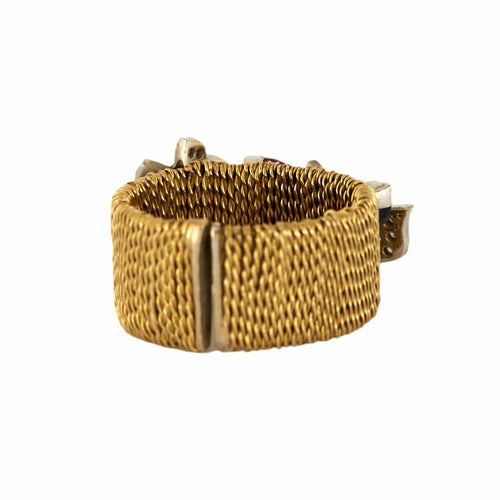 Prsten 53 Prsten jonc "Butterfly" od žutog zlata 18k i dijamanata 58 Facettes BO/230098