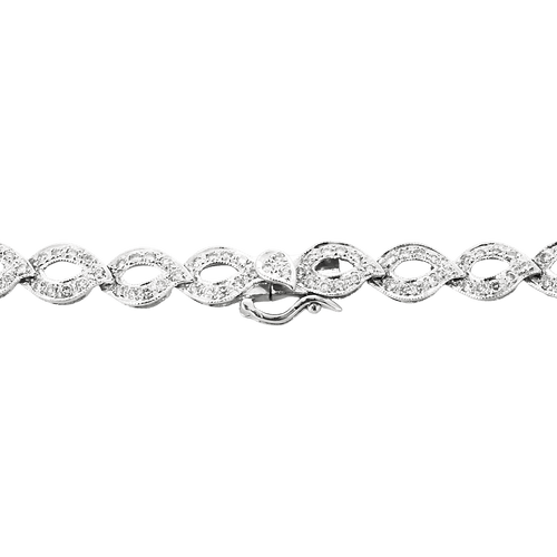 Collier Collier motif torsadé en or blanc 18 carats et diamants 58 Facettes BO/250016