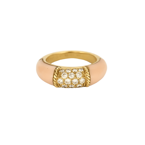 Van Cleef & Arpels - Philippiner Ring Gelb Corail Angel Skin und Diamanten
