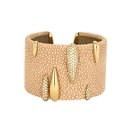 De Grisogono - Brățară în piele galbenă din aur și diamante din piele și diamante