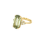 Bague 51 Bague tourmaline verte et diamants en or jaune 18 carats 58 Facettes BO/250010/