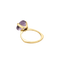 Bague 54 Fred - Bague sertie d’une améthyste ronde en or jaune 18 carats 58 Facettes 1409-21