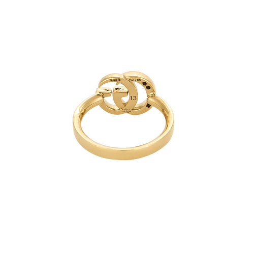 Bague 52 Gucci - Bague Interlocking Double G en or jaune 18 carats 58 Facettes BO/250013/