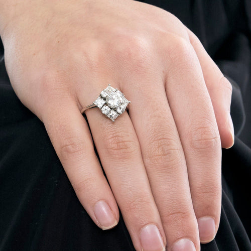 VAN CLEEF & ARPELS - Bague Fleur or blanc et diamants 58 Facettes