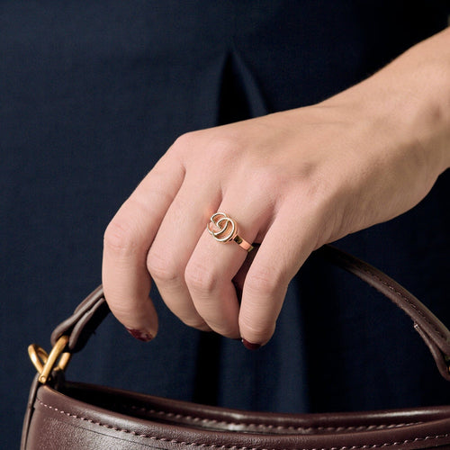 Bague 52 Gucci - Bague Interlocking Double G en or jaune 18 carats 58 Facettes BO/250013/