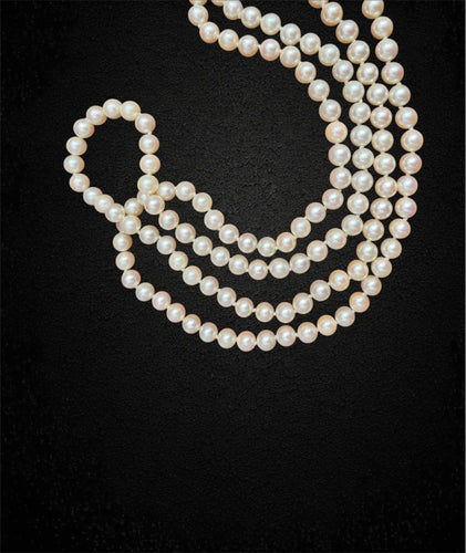 Collier Collier double rang de perles en or blanc 18 carats et saphirs 58 Facettes