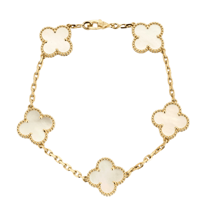 Bracelet VAN CLEEF & ARPELS - Alhambra - Bracelet nacre et or jaune 58 Facettes DV0830-1