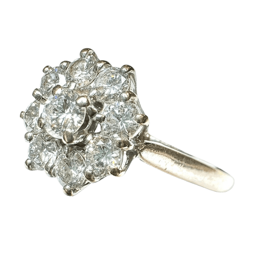 Bague 51 Bague Marguerite or blanc diamants 58 Facettes