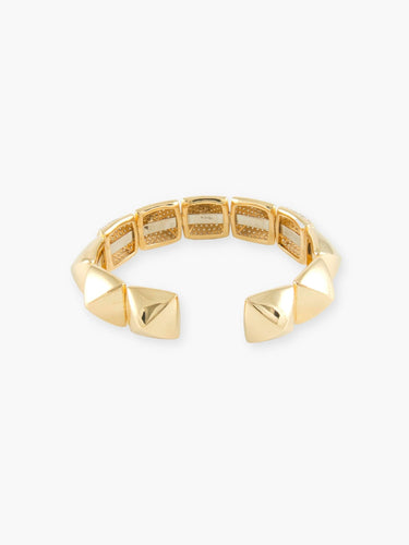 Pulsera Pulsera Pyramide pavimentada con diamantes en oro amarillo de 18 quilates 58 Facettes 210015