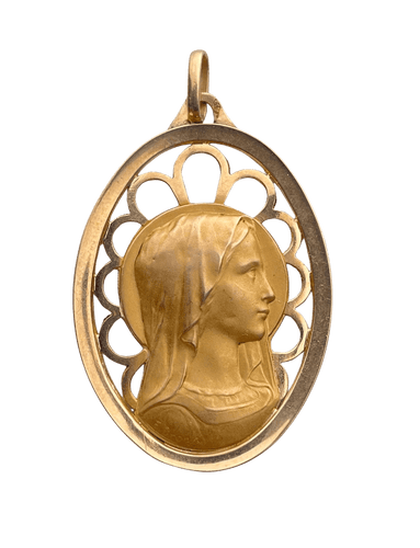 Pendentif Grande médaille ajourée or jaune 58 Facettes 98