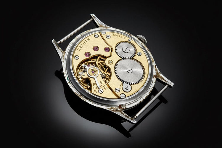 Montre Zenith - Montre militaire vintage calibre 12-4-P en acier 58 Facettes