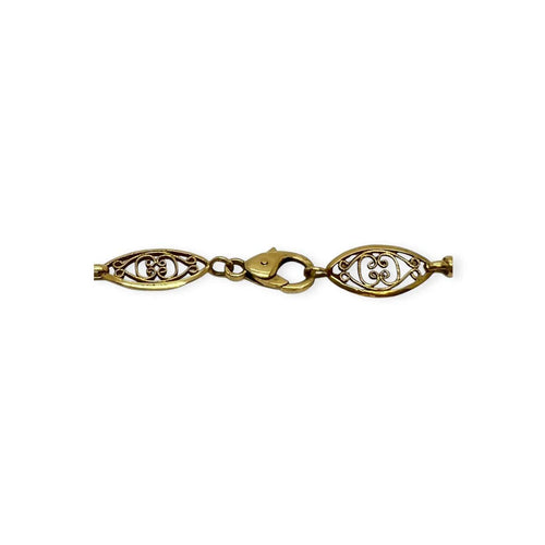 Collier Sautoir filigrané à motifs ovales en or jaune 750 58 Facettes 330093343