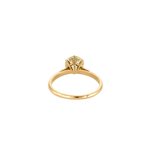 Yüzük 54 Yüzük Tektaş 18 ayar sarı altın ve 2 karat pırlanta 58 Facettes BO/240043 NSS