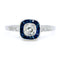 Bague 55 Bague en platine sertie de diamants et saphirs 58 Facettes 199DDC4C89774037BD5CF803F84E6415