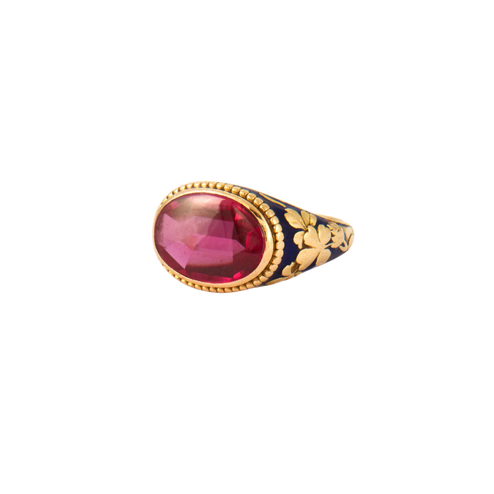 Late 19th century ring, enameled