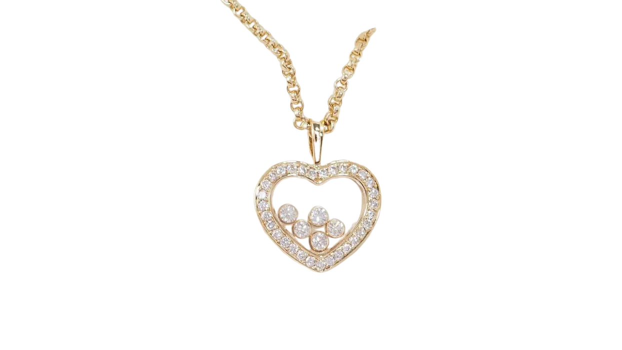 CHOPARD - Collar de corazón happy diamonds en oro amarillo