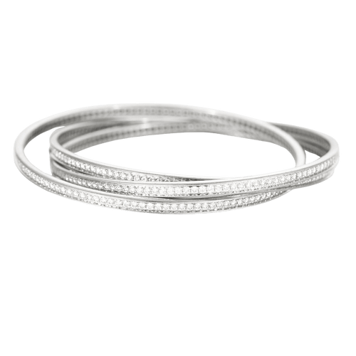 Bracelet CARTIER - Trinity - Bracelet or blanc et diamants 58 Facettes