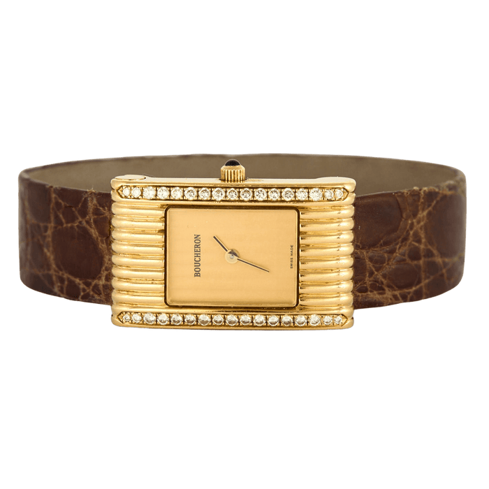 BOUCHERON - Montre Reflet or jaune diamants 58 Facettes